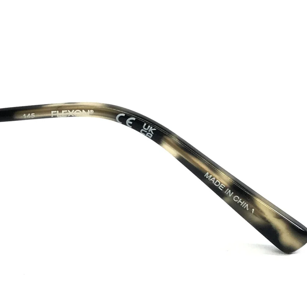 Flexon Eyeglasses Frames H6082 204 Matte Taupe Satin Gold Half Rim 53-19-145